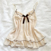 Bxoxo Y2K Casual Sweet Bowknot Solid Color Women's Sleeveless Suspenders vintage Streetwear sexy Punk Emo Girls Cute Chic new Baby Top